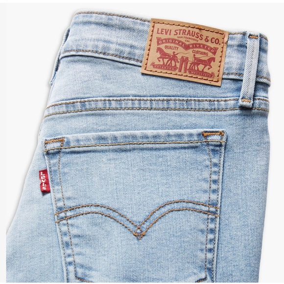 Levi’s 724 High Rise Slim Fit Straight Jean Color Light Blue Wash Size 24 - Picture 4 of 14